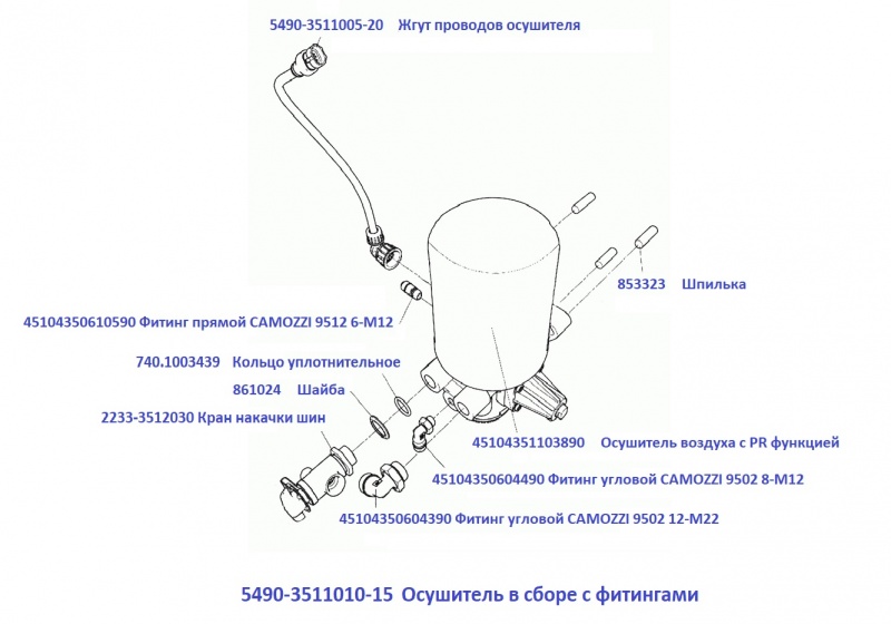 9502 Фитинг угловой 12-М22х1,5 9502